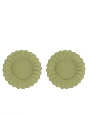 New! Target Bullseye Playground Set of Two Green Glass Plates, Spring 2026